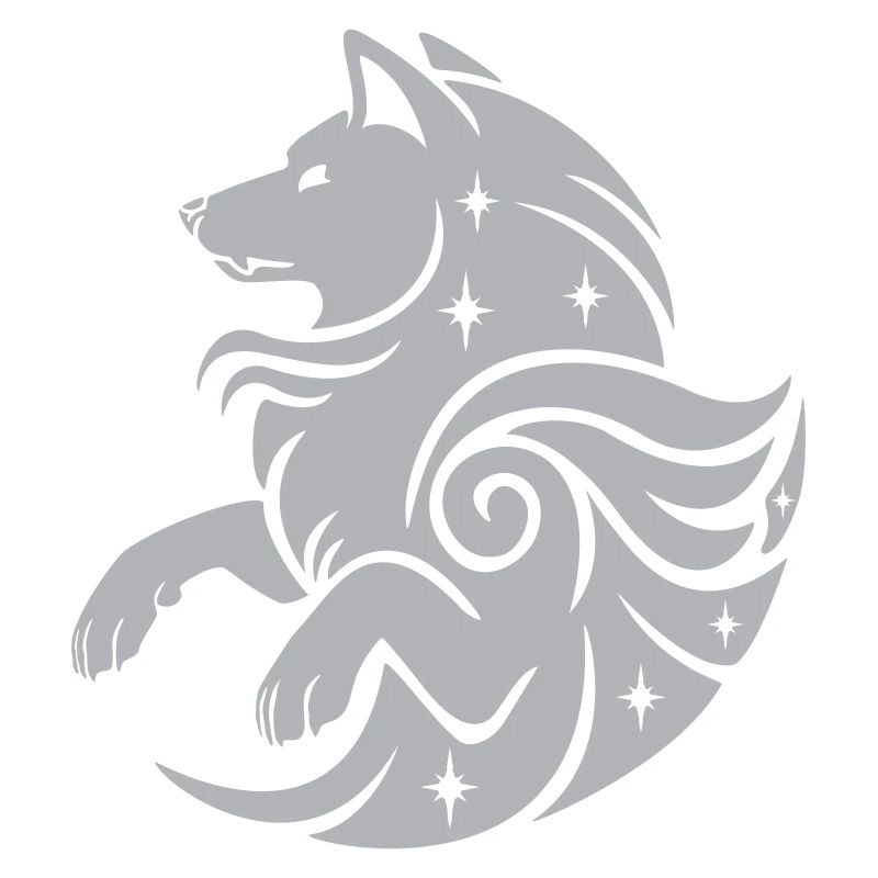 Star Wolf Magic Wappen - Farbe anpassbar