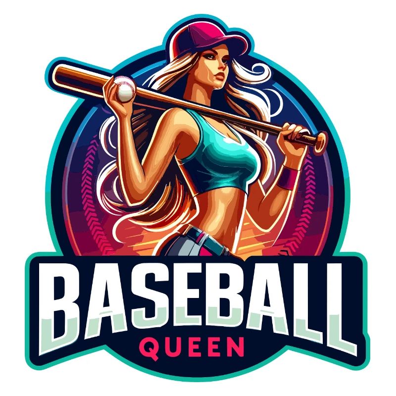 Conception d’athlète féminine Baseball Queen