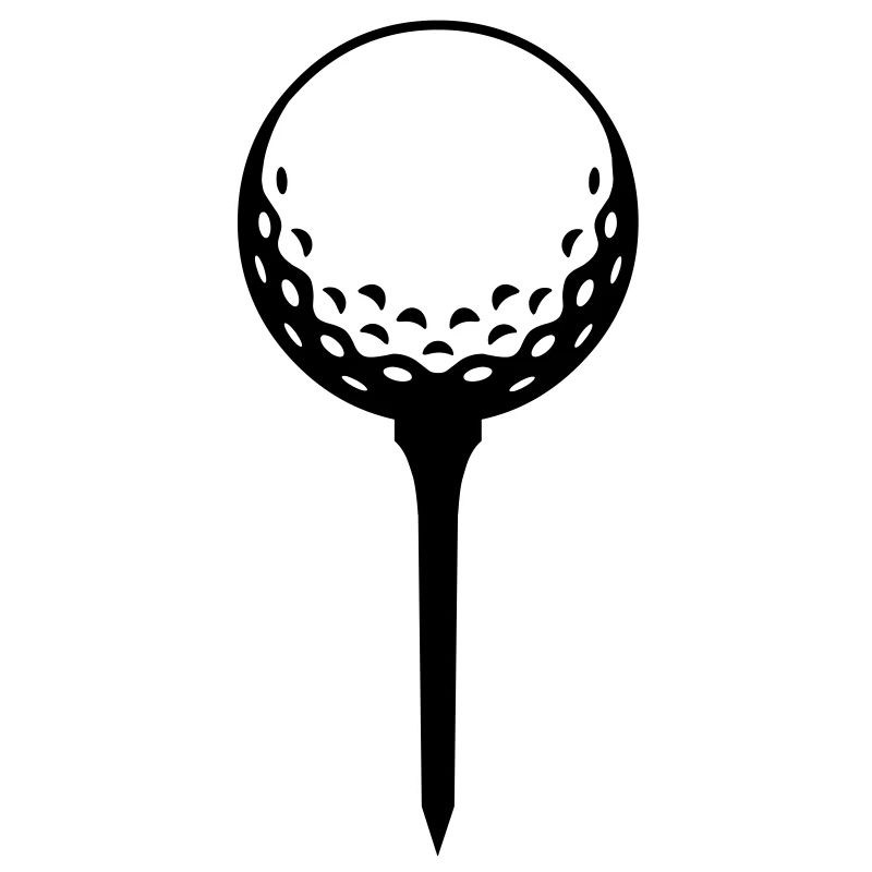 Golfball auf Tee – einfärbbar