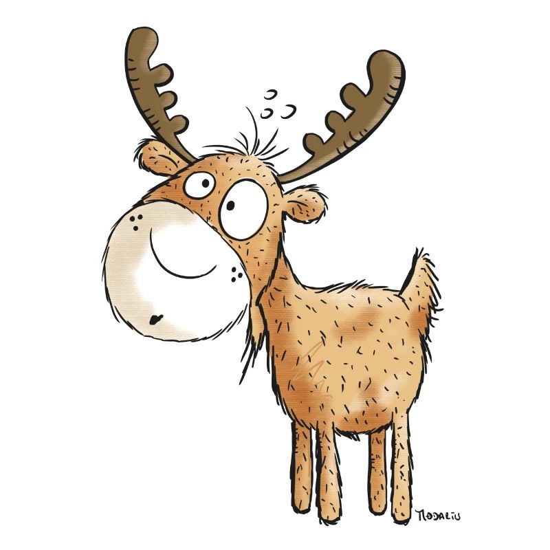 Witziger Elch - Elche - Hirsch - Reh - Geschenk