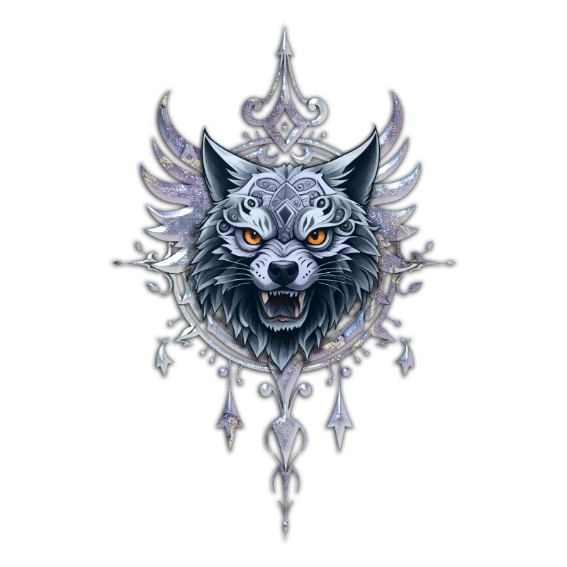Mystical wolf's head.