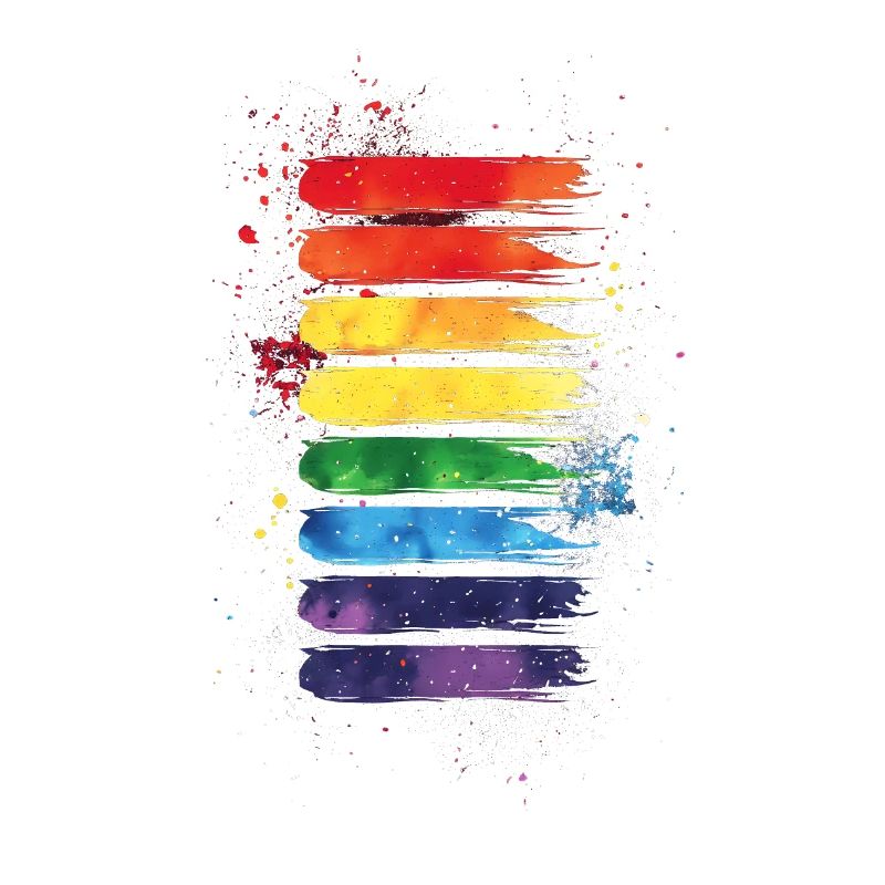 Subtle and Cool Dripping Pride Flag Rainbow Design