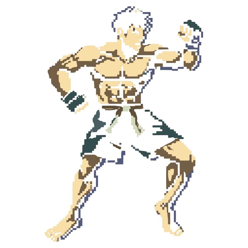 Kickboxer Pixel Grafik