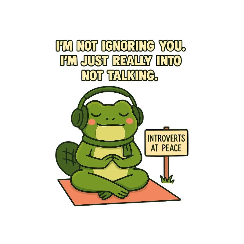 Introvert Frog in Peace
