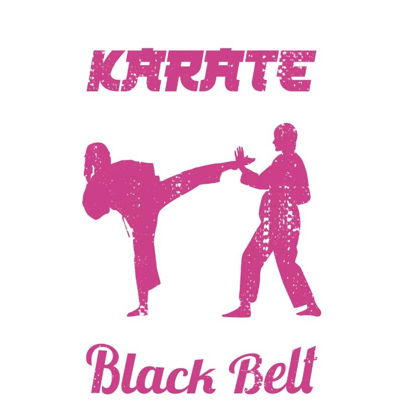 Karate Mädchen mit schwarzen Gürtel