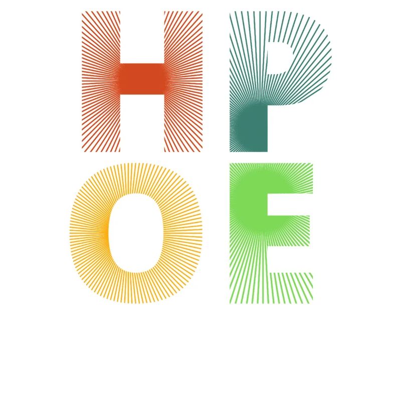 Hope Is Alive Gradiententypografie