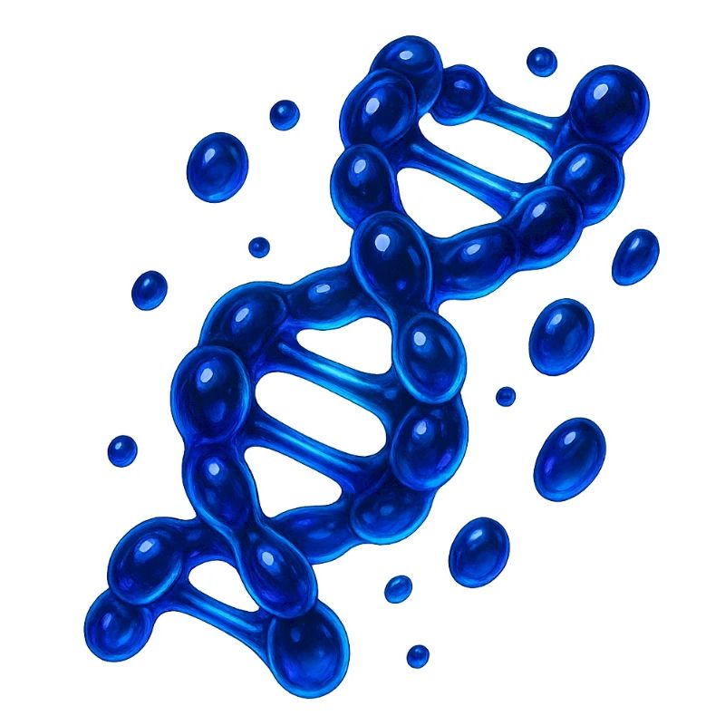 Molécule d’hélice d’ADN 3D Bleu