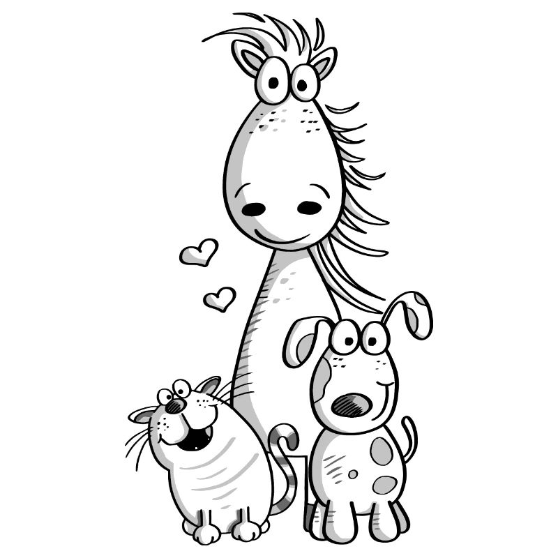 Beste Freunde I Pferd Hund Katze Comic