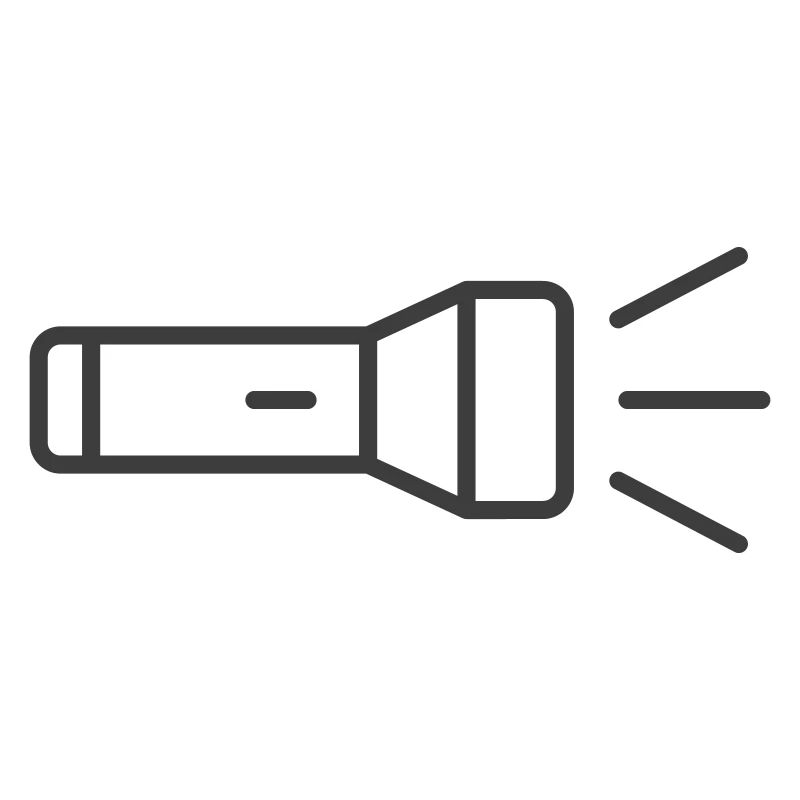 Flashlight Line Icon