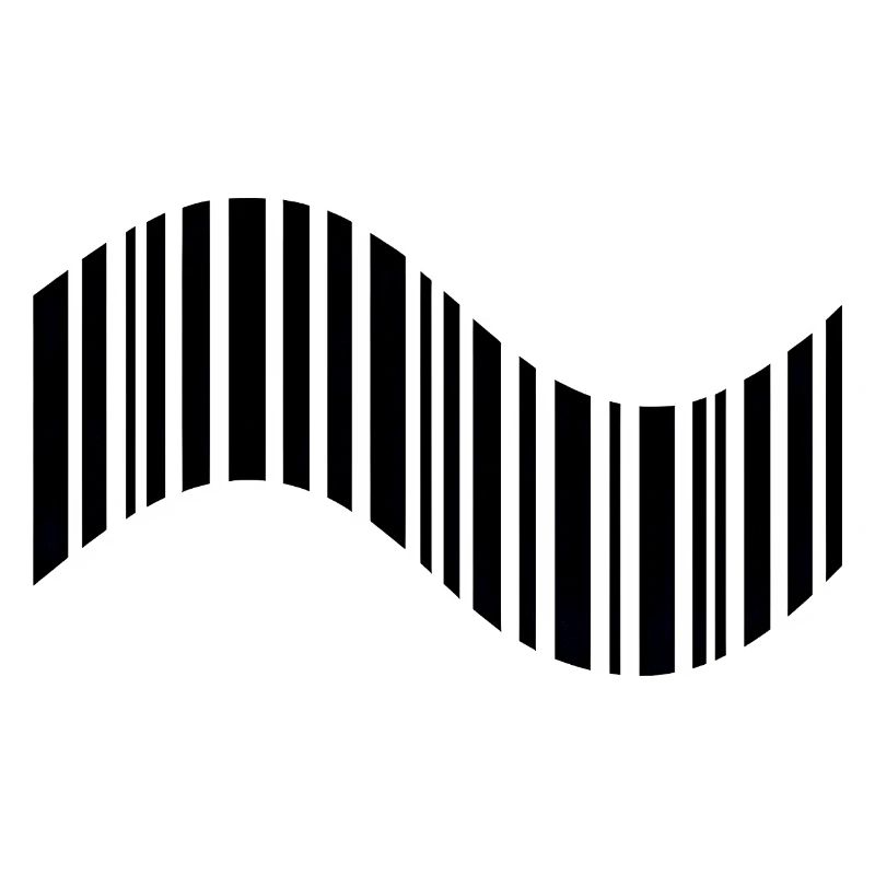 Code-barres en forme ondulée