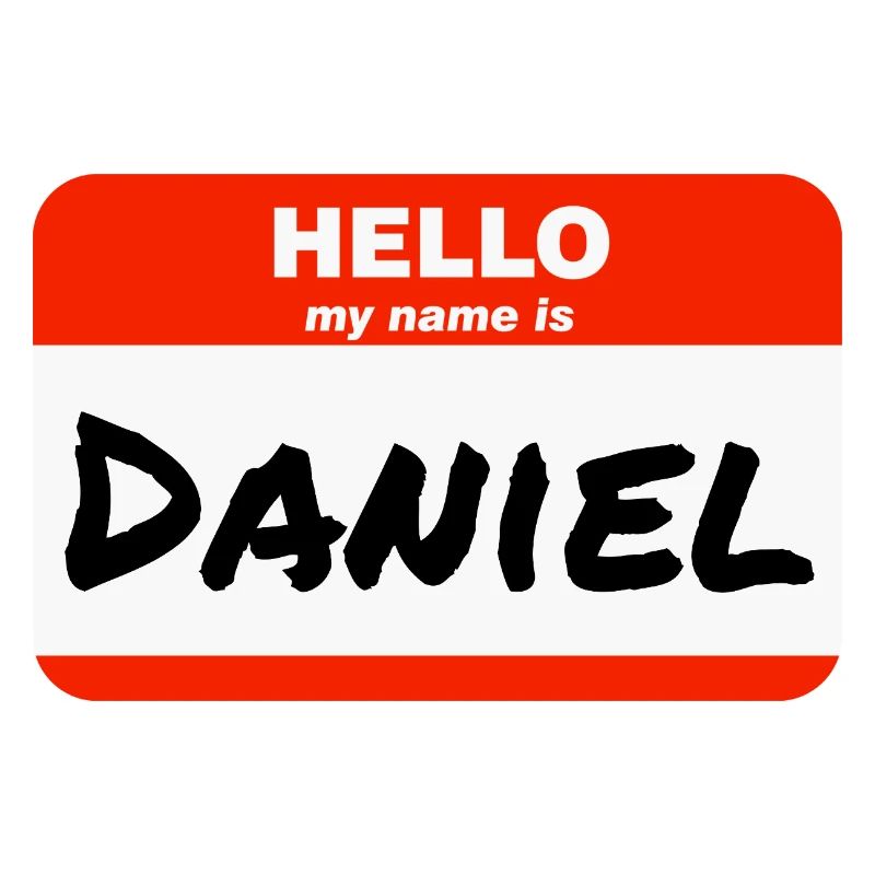 Hello My Name Is Daniel Label Name Tag