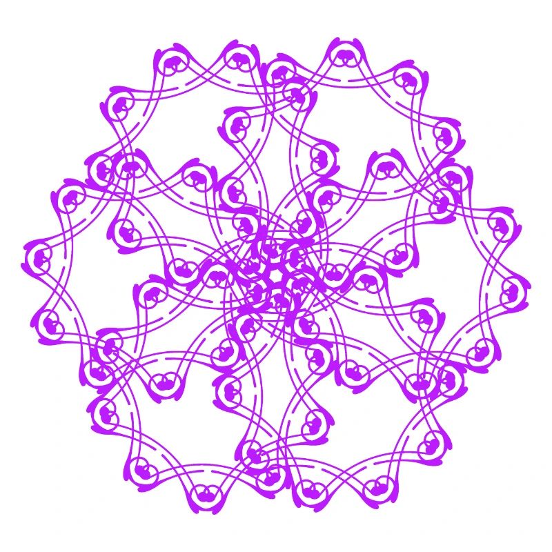 Random patterns circled
