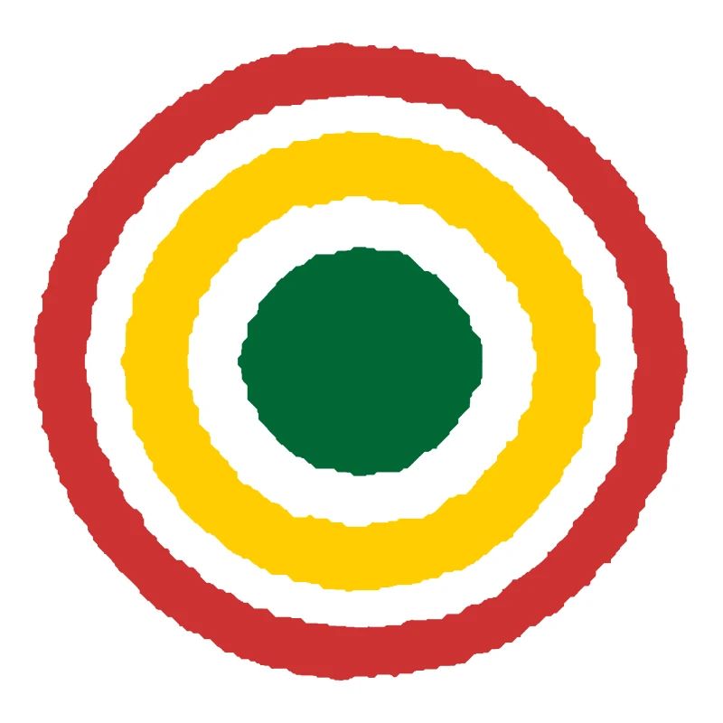 Abstract Concentric Reggae Circle Design