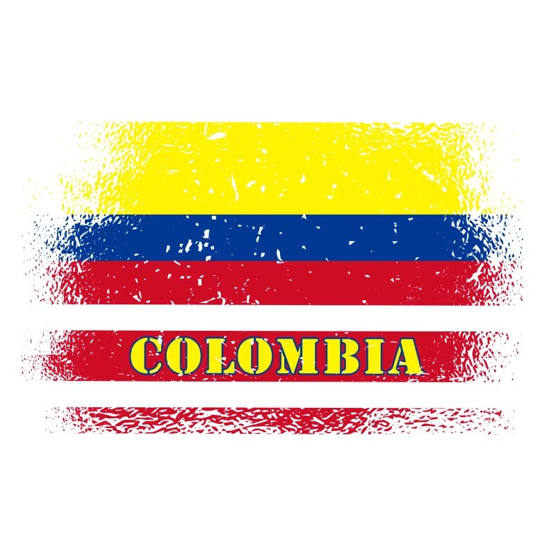 Drapeau vintage de Colombie / idée cadeau