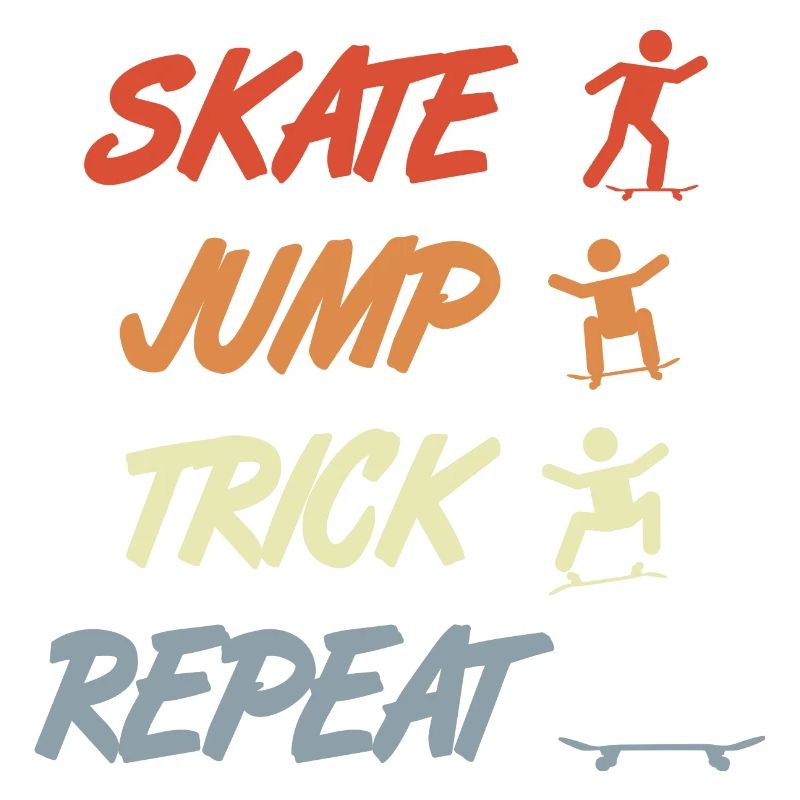 Skating, jumping, tricking, repeating