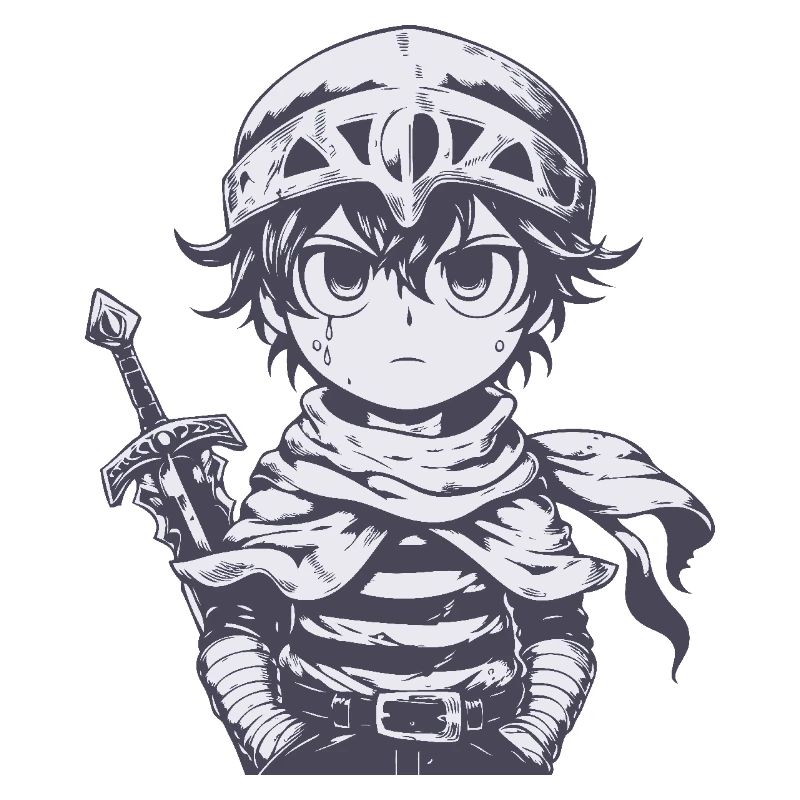 Petit chevalier de la forêt avec épée
