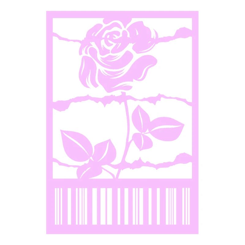 Gothic Rose Barbed Wire Barcode Urban Style