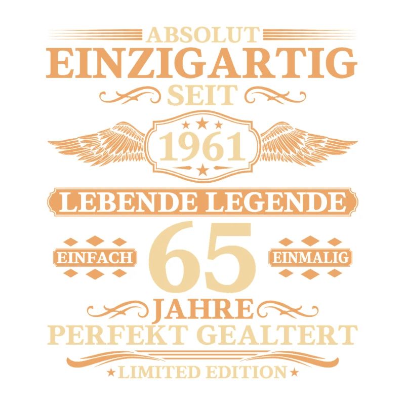 Einzigartig seit 1961 – 65. Geburtstag Geschenk