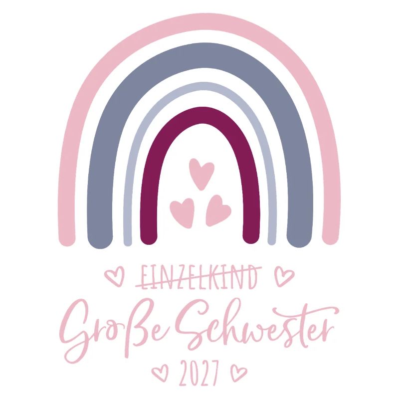 Große Schwester 2027 Boho Regenbogen