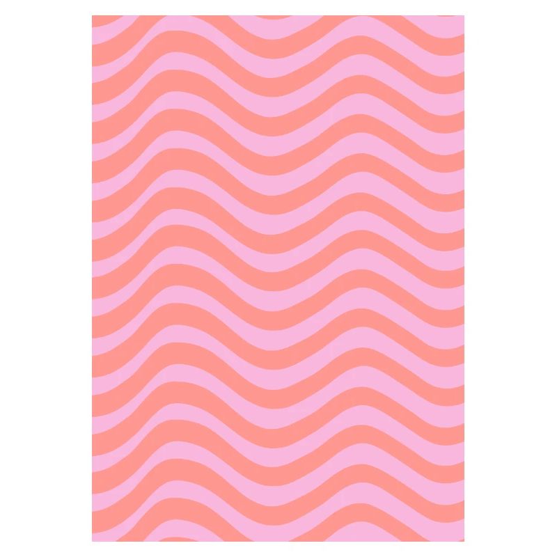 Stripe Wave Pattern - Pink Customizable