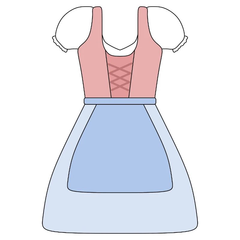 Traditionelles bayerisches Dirndl Design