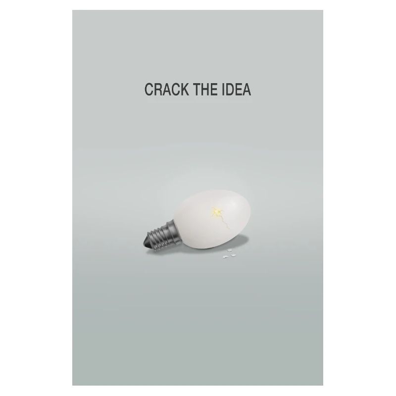 Affiche de pensée créative Crack The Idea