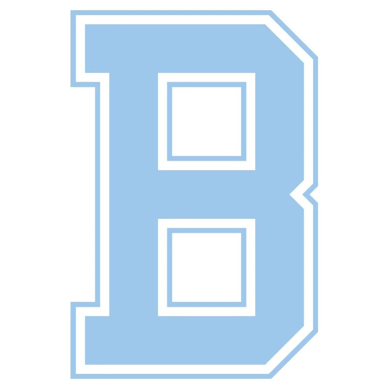 Monogram Light Blue Varsity College Initial B