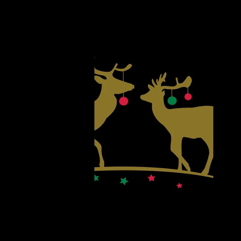 Hirsche mit Weihnachtskugeln