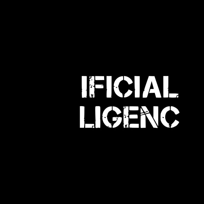 Artificial Intelligence Text Grunge Logo