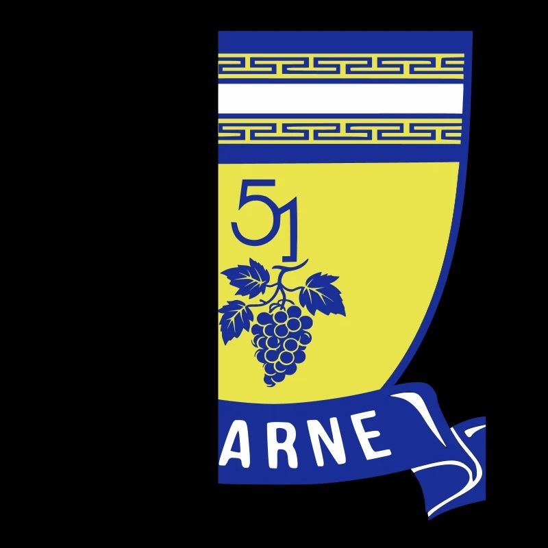 Wappen Marne 51 mit einer Weintraube