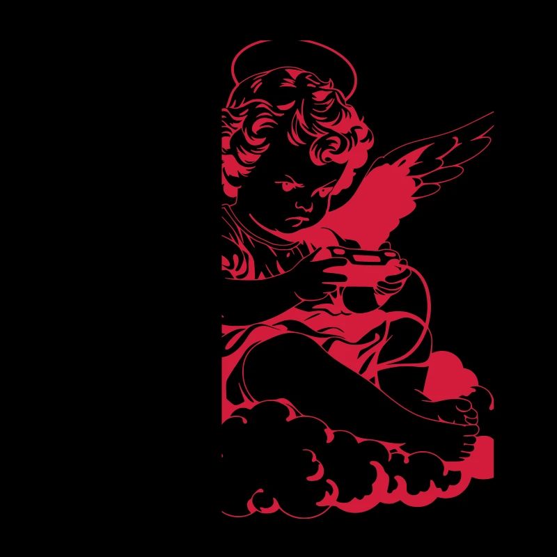 Gaming Engel – Cherub mit Controller