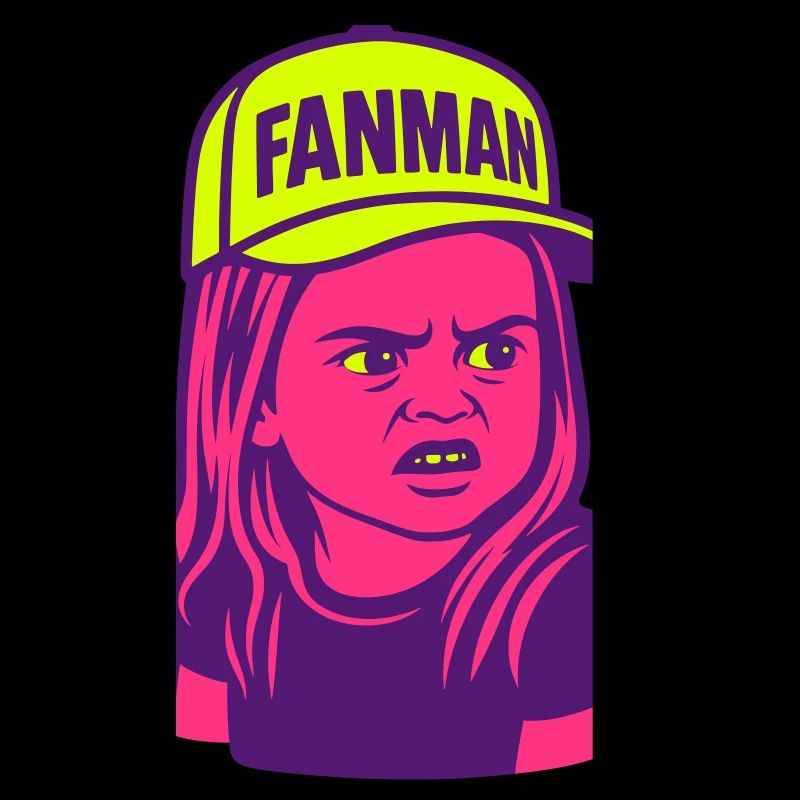 FANMAN Pop-Art-Mädchen mit Cap
