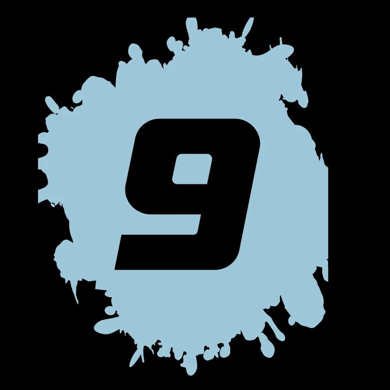Nine Cyan Splash Graphics