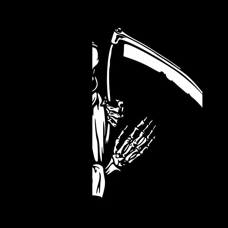 Sensenmann-Silhouette mit Sense
