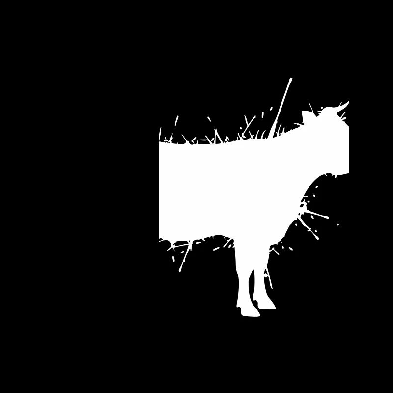 Cow Silhouette Grunge Splash Vector