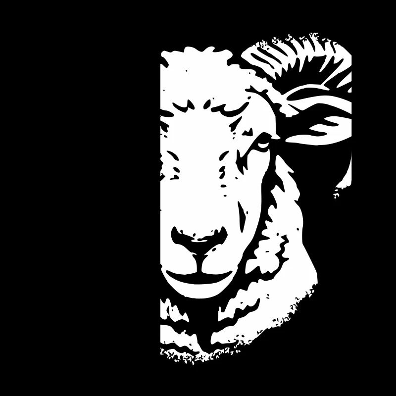 Widder Kopf Ram Schafbock Grunge Vektor