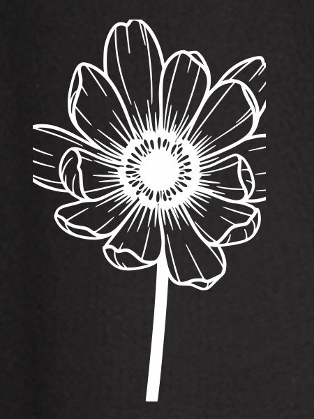 White graphic flower