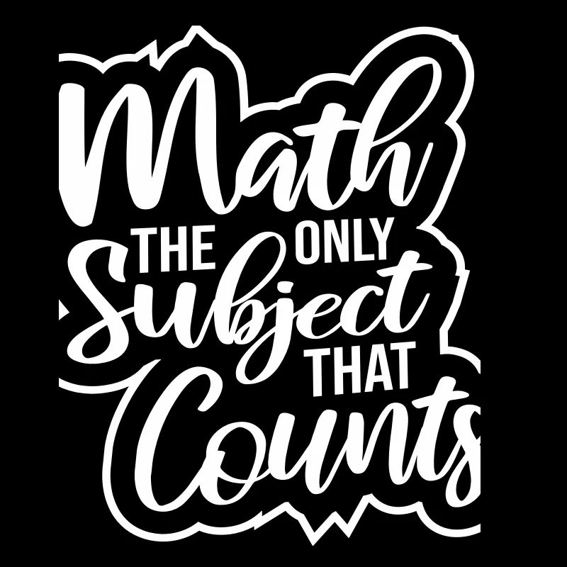 Les mathématiques La seule matière qui compte Nerd Mathe Logo