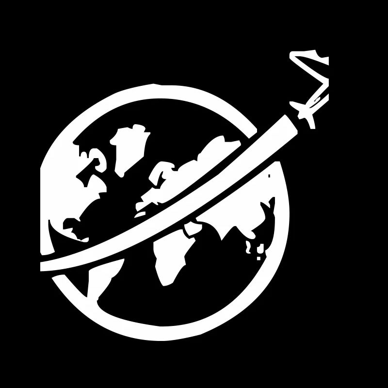 Airplane with globe