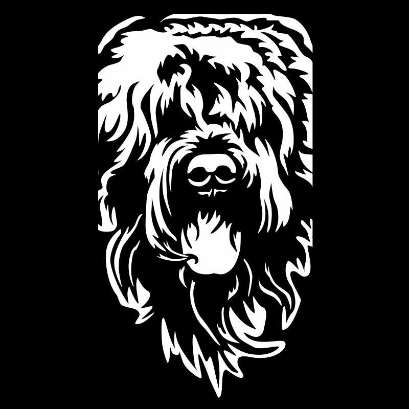 Russischer Terrier Kopf "Black Edition"