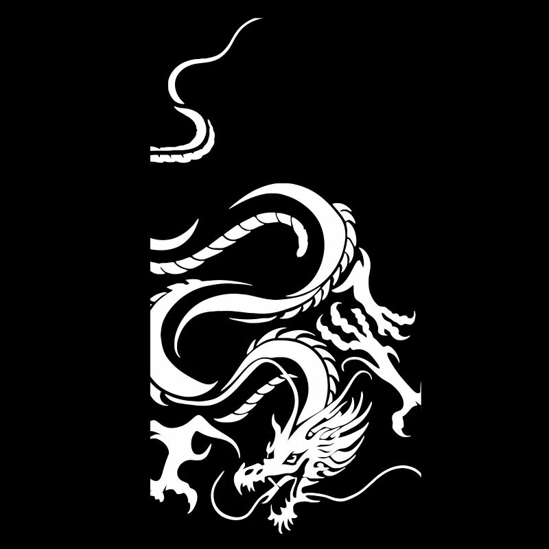 Dragon Blanc Art graphique complexe