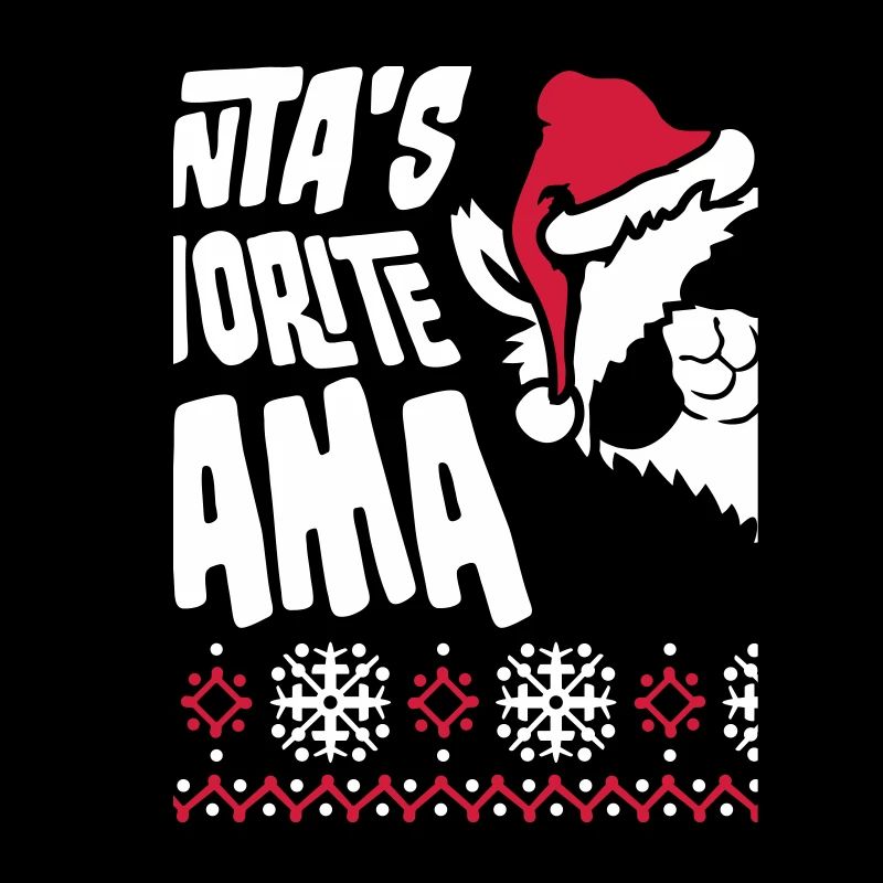 Santa's Favorite Llama Cool Sonnenbrille Seitlich