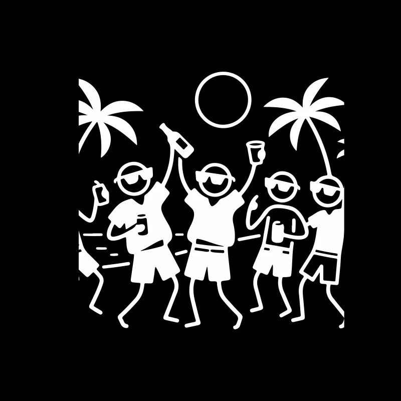 Party Group Beach