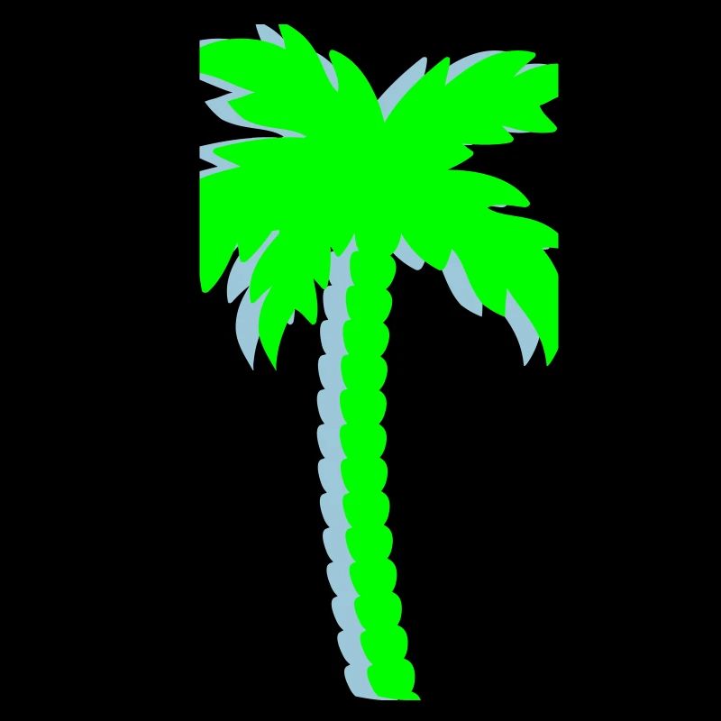 Mint palm tree in neon look