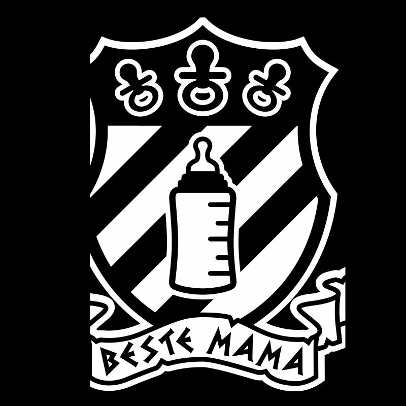 Beste Mama – Wappen mit Schnuller & Piratenflasche
