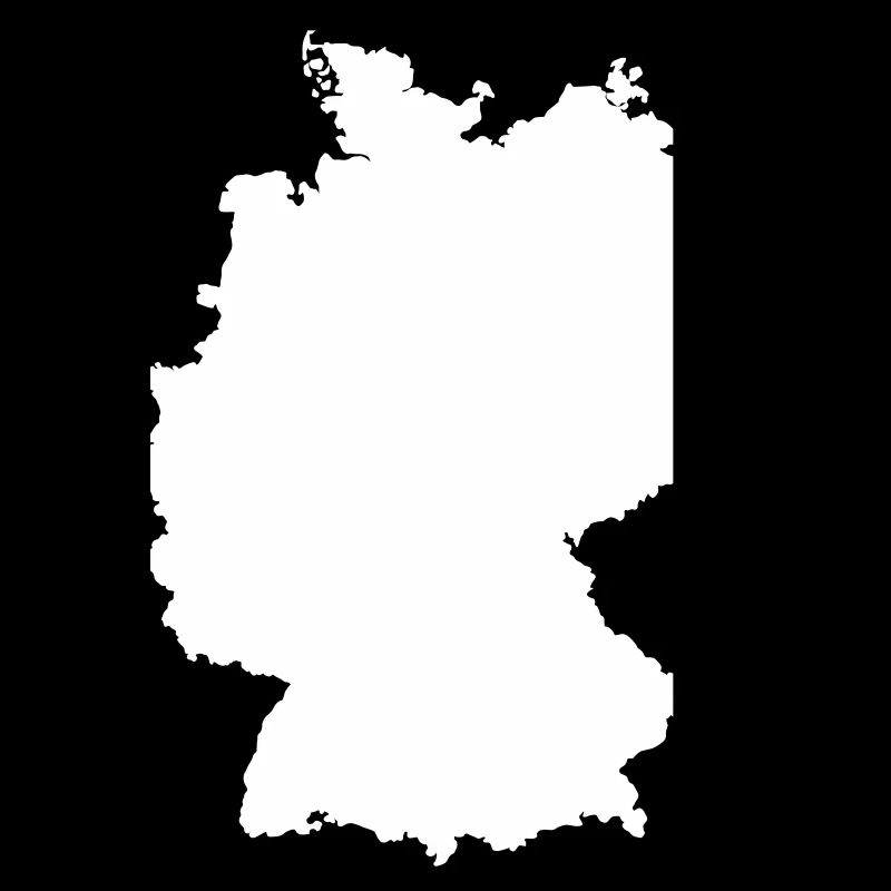 Germany Map Silhouette Contour