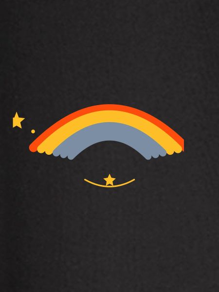 Pastellregenbogen mit Sternen
