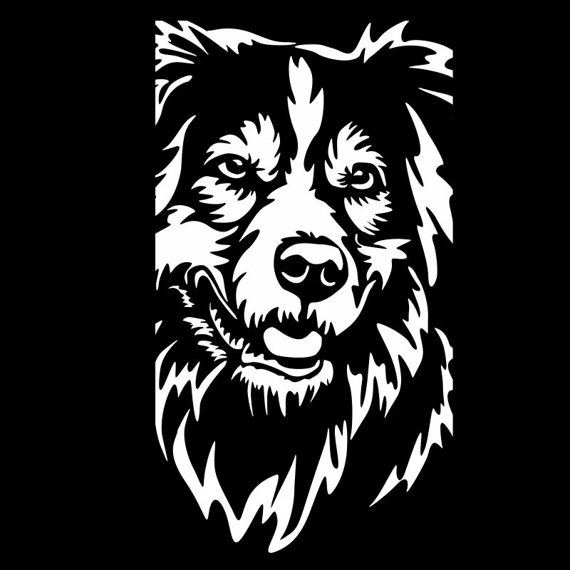 Australian Shepherd Kopf "Black Edition"