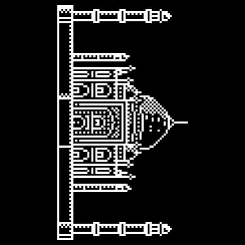1 bit Pixel Taj Mahal
