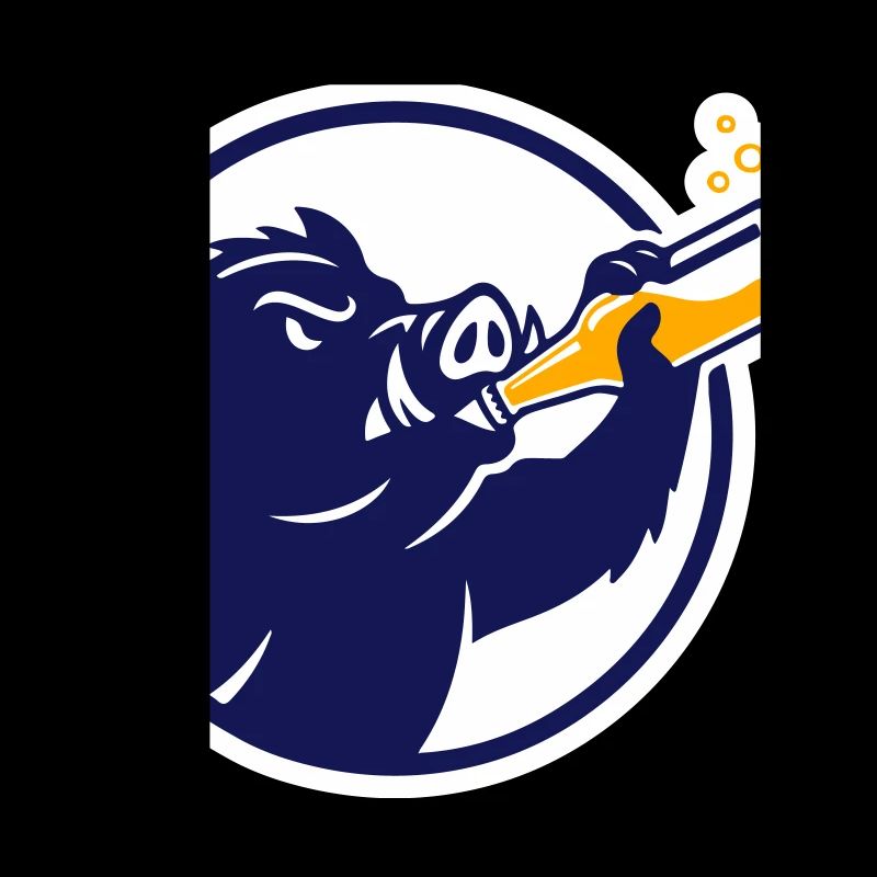 Krieger, Wildschwein, der Bier trinkt